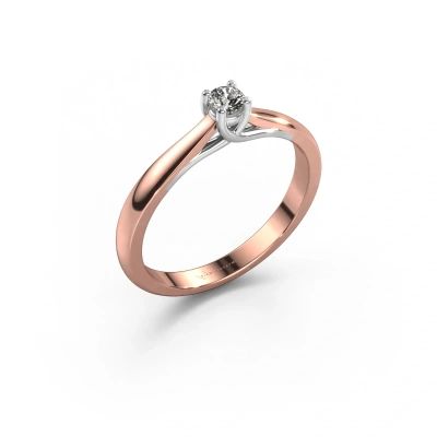 Engagement ring Mia 1 585 rose gold diamond 0.08 crt