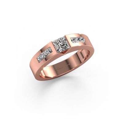 Bague de fiançailles Arlena 2 585 or rose diamant synthétique 0.25 crt