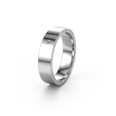 Bague d'amitié WH1101L15AP 950 platine diamant ±5x1.7 mm