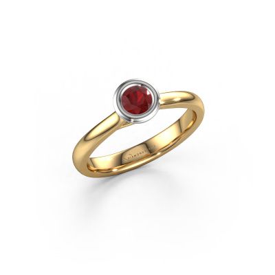 Engagement ring Kaylee 585 gold ruby 4 mm