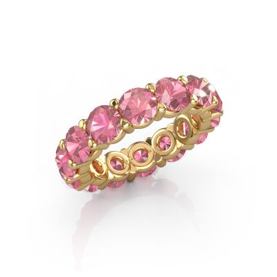 Ring Heddy rnd 5.0 585 gold tourmaline pink 5 mm