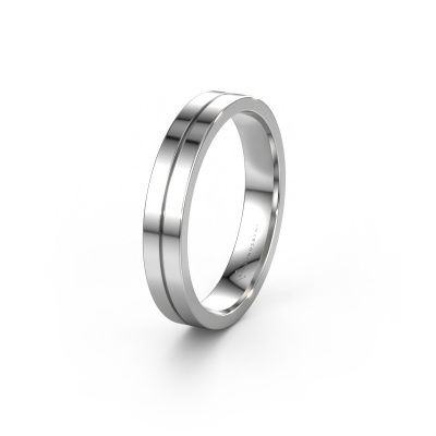 Trouwring WH0200M14AP 585 witgoud ±4x1.7 mm