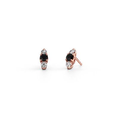 Ohrringe Amie 585 Roségold Schwarz Diamant 1.00 crt