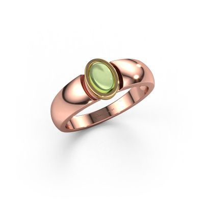 Ring Tonneke 585 rose gold peridot 6x4 mm