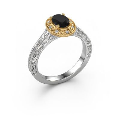 Verlobungsring Alice OVL 585 Weißgold Schwarz Diamant 1.254 crt