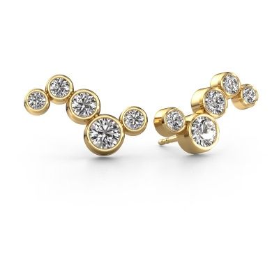 Boucles d'oreilles Ryan 585 or jaune diamant 2.16 crt