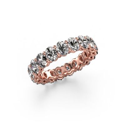 Stackable ring Heddy OVL 3.5x4.5 585 rose gold lab grown diamond 3.990 crt