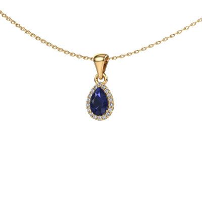 Pendant Seline per 585 gold sapphire 6x4 mm