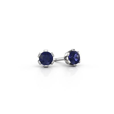 Stud earrings Julia 585 white gold sapphire 4 mm