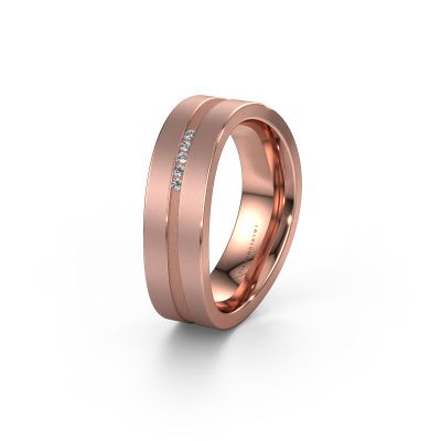 Ehering WH2019P 585 Roségold Lab-grown Diamant ±6x2 mm