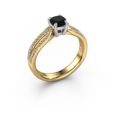 Verlobungsring Antonia cus 2 585 Gold Schwarz Diamant 0.930 crt