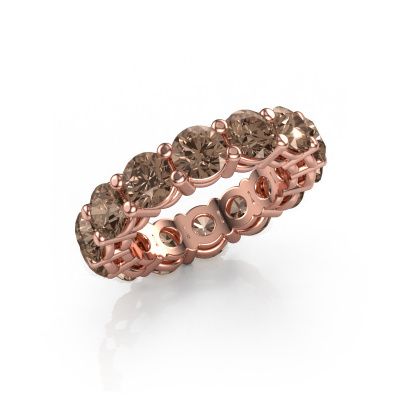 Stackable ring Michelle full 5.0 585 rose gold brown diamond 7.50 crt