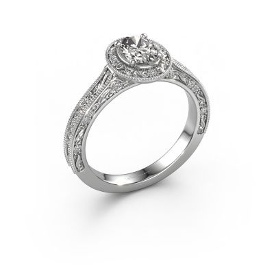 Engagement ring Alice OVL 950 platinum diamond 0.832 crt