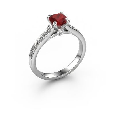 Verlobungsring Valorie cus 2 950 Platin Rubin 5.5 mm
