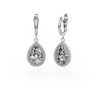 Pendants d'oreilles Tilly per 3 950 platine diamant 6.42 crt
