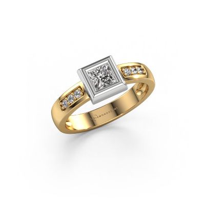 Ring Charlotte Square 585 goud diamant 0.40 crt