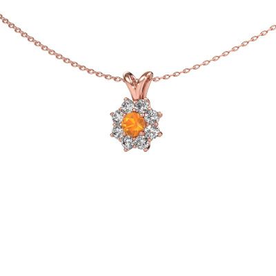 Pendant Carolyn 585 rose gold citrin 4 mm