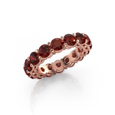 Stackable ring Michelle full 4.2 585 rose gold garnet 4.2 mm