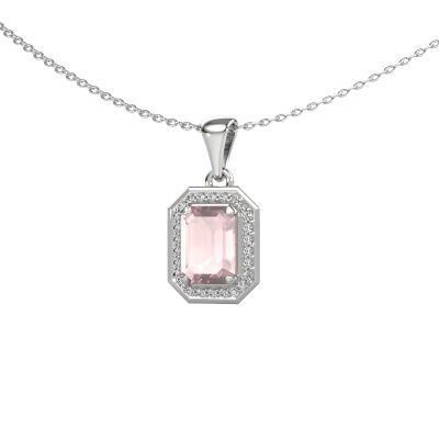 Pendant Dodie 950 platinum morganite champagne 8x6 mm