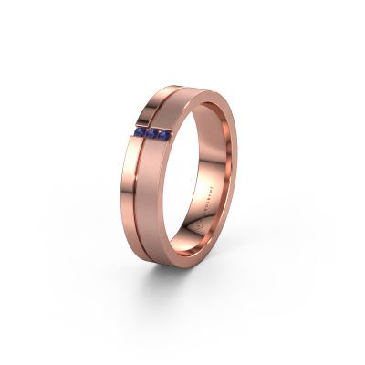 Wedding ring WH0157L14XPM 585 rose gold sapphire ±0.16x0.05 in
