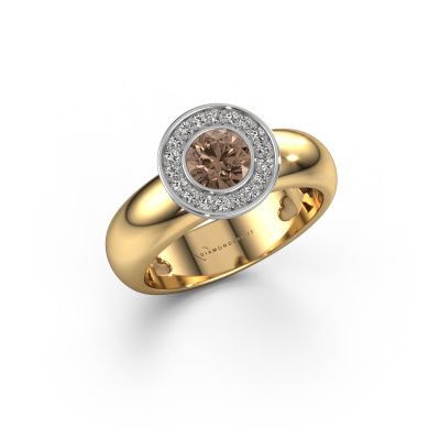 Ring Anna 585 gold brown diamond 0.635 crt