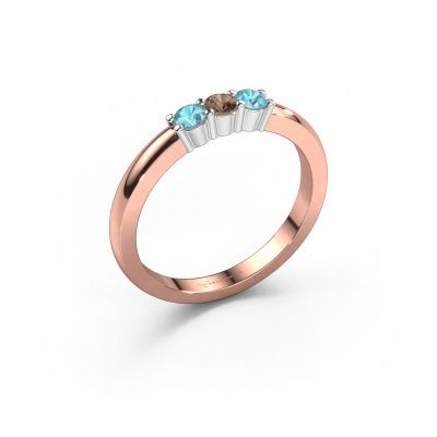 Ring Yasmin 3 585 Roségold Braun Diamant 0.30 crt