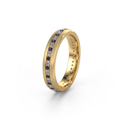 Wedding ring WH0103L24BM 585 gold sapphire 1.3 mm ±0.16x0.08 in