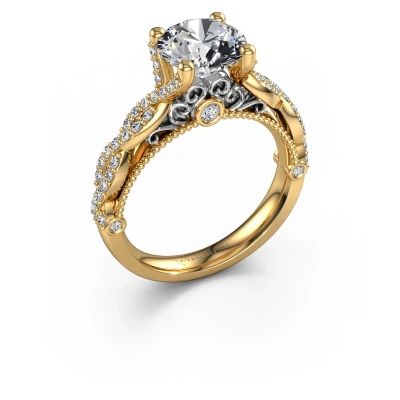 Engagement ring Chantelle 585 gold lab grown diamond 2.444 crt