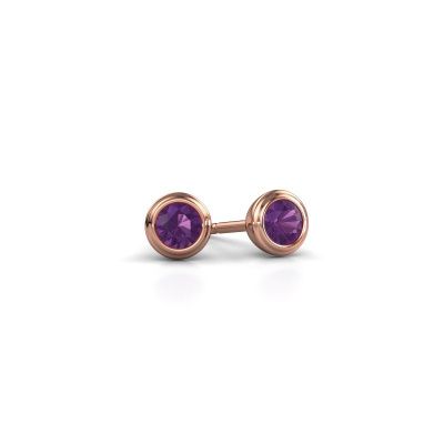 Ohrsteckers Shemika 585 Roségold Amethyst 3.4 mm