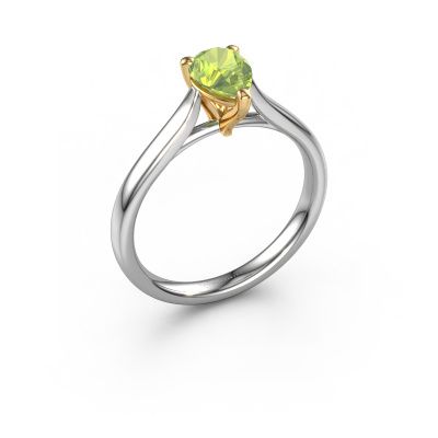 Verlobungsring Mignon PER 1 585 Weißgold Peridot 7x5 mm