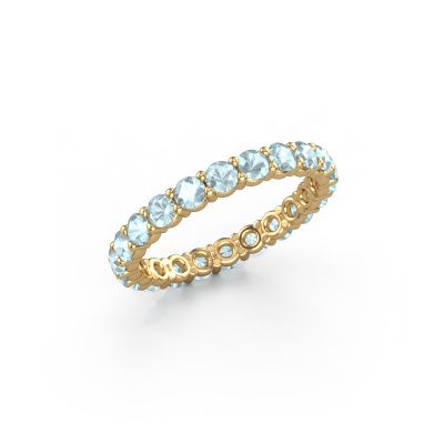 Stackable ring Heddy rnd 2.7 585 gold aquamarine 2.7 mm