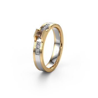 Wedding ring WH2110L14A 585 white gold brown diamond ±0.16x0.07 in