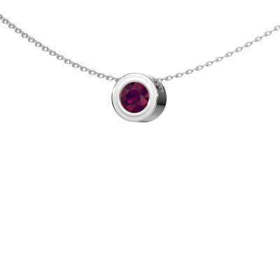 Pendant Ise 950 platinum rhodolite 5 mm