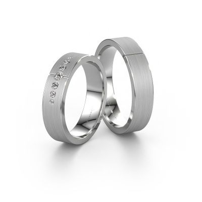 Friendship rings set WH1101LM15AM ±0.20x0.07 in 14 Carat white gold