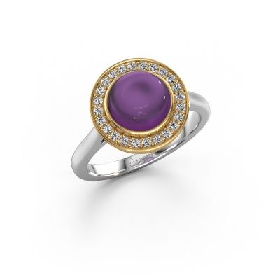 Ring Alisa 585 Weißgold Amethyst 8 mm