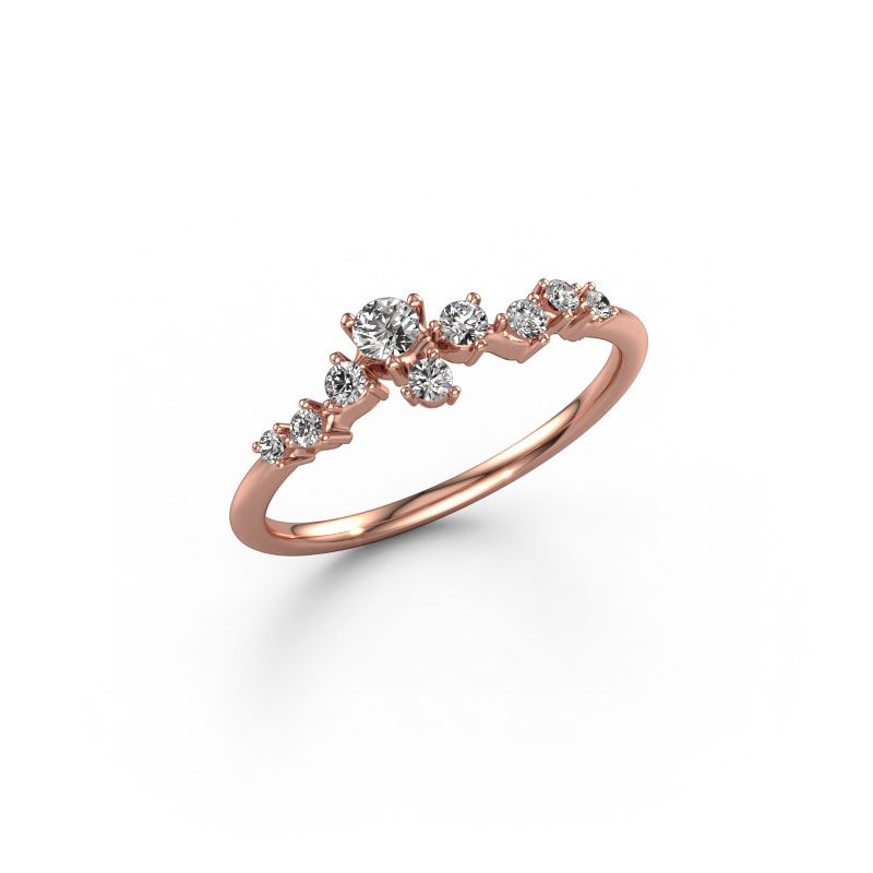 Ring Lexi 585 rose gold lab grown diamond 0.255 crt