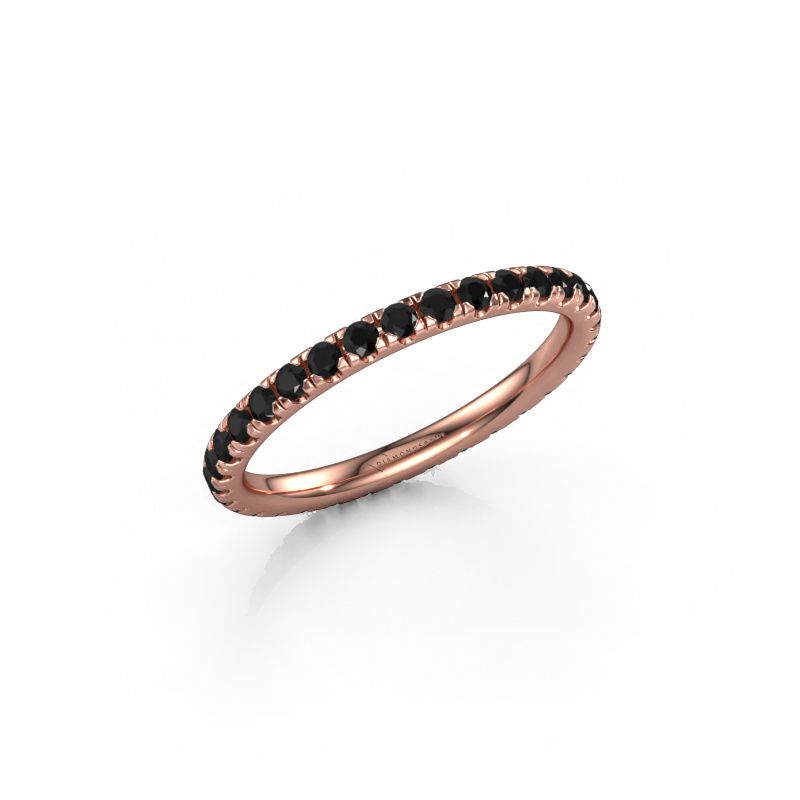 Vorsteckring Jackie 1.7 585 Roségold Schwarz Diamant 0.792 crt