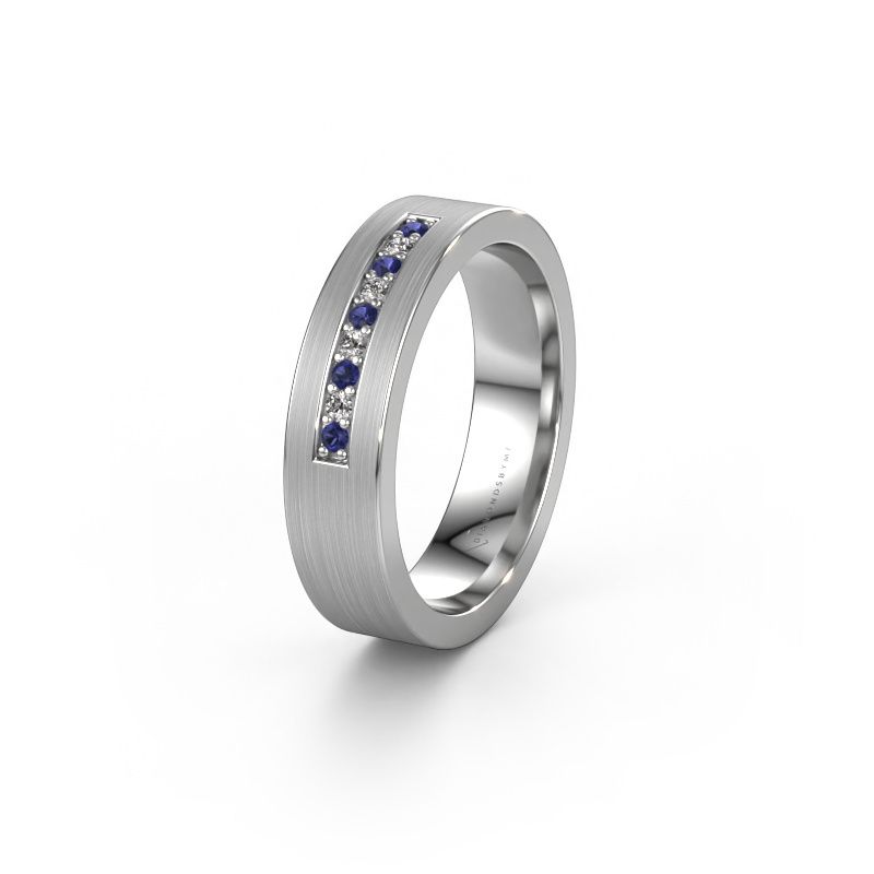 Ehering WH0113L15BM 585 Weißgold Saphir ±5x2 mm