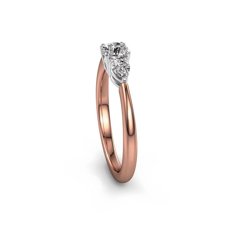 Afbeelding van Verlovingsring Chanou RND 585 rosé goud diamant 0.72 crt