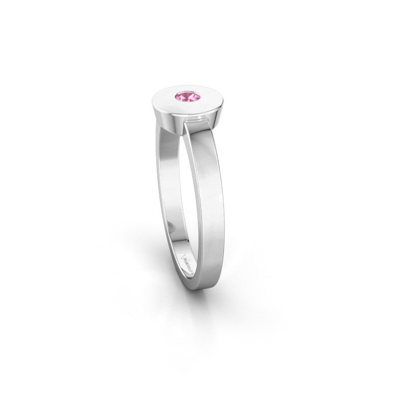 Afbeelding van Ring Elisa<br/>585 witgoud<br/>Roze saffier 3 mm