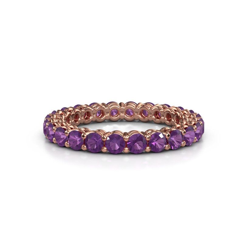 Image of Stackable ring Michelle full 2.7 585 rose gold amethyst 2.7 mm