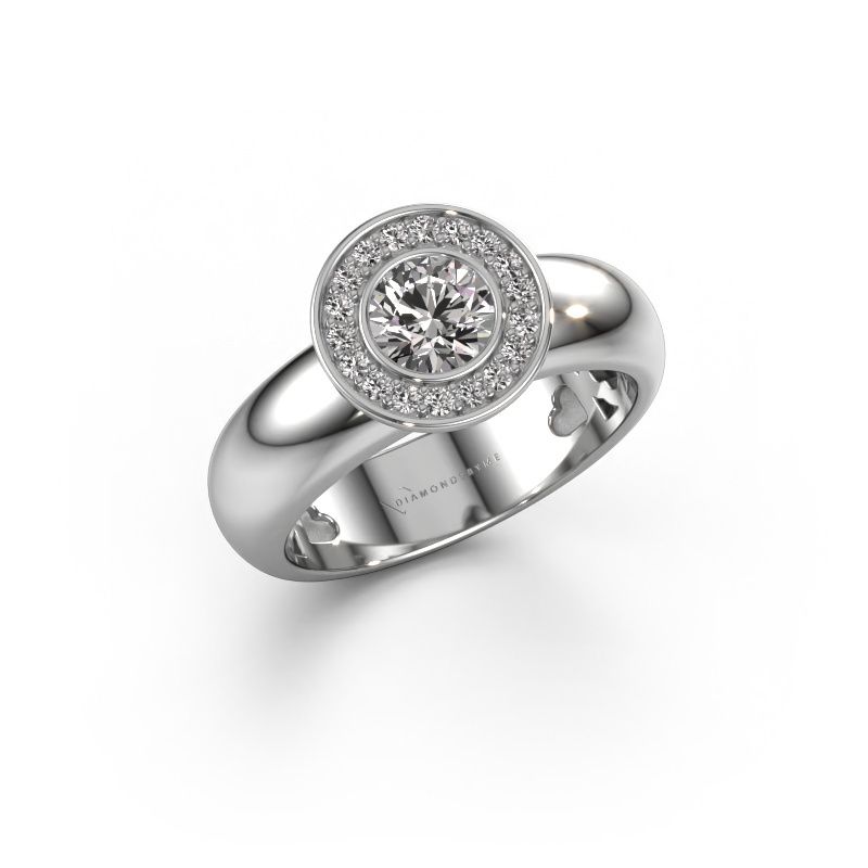 Bague Anna 585 or blanc diamant synthétique 0.635 crt