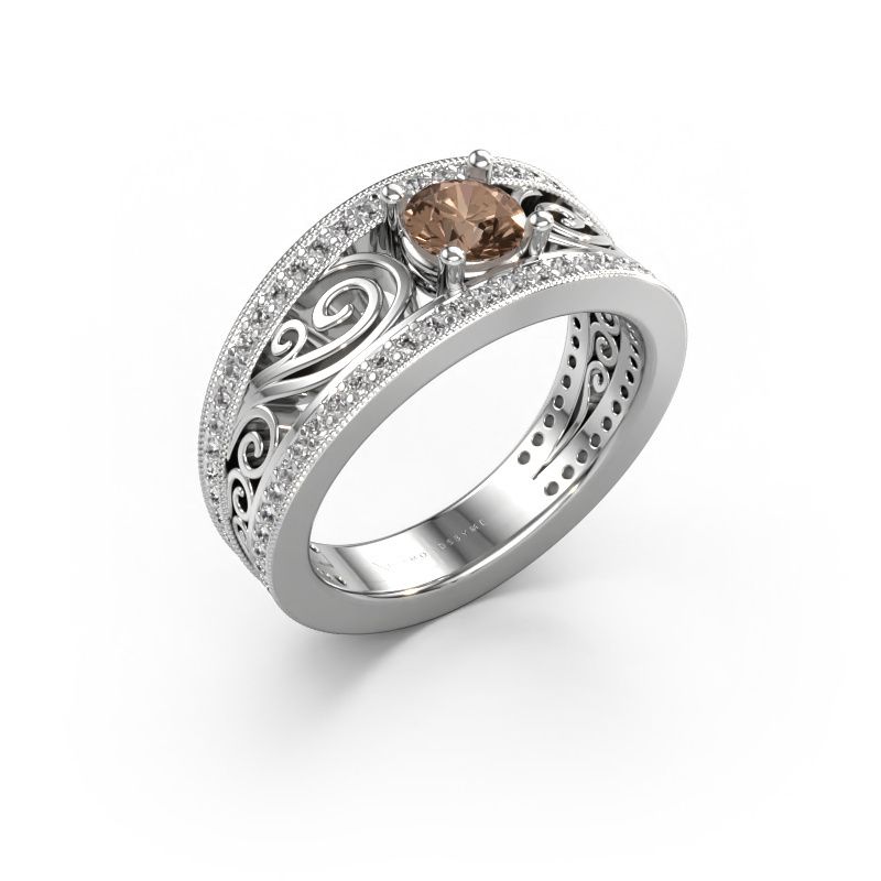 Verlobungsring Julliana 585 Weißgold Braun Diamant 0.91 crt