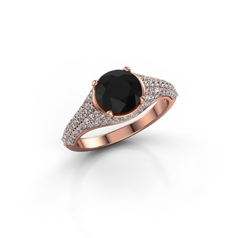 Bild von Verlobungsring lovella<br/>585 Roségold<br/>schwarz diamant 2.429 crt