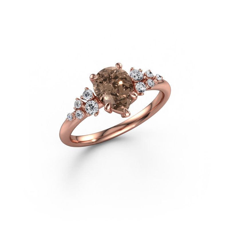 Engagement ring Royce PER 585 rose gold brown diamond 1.203 crt