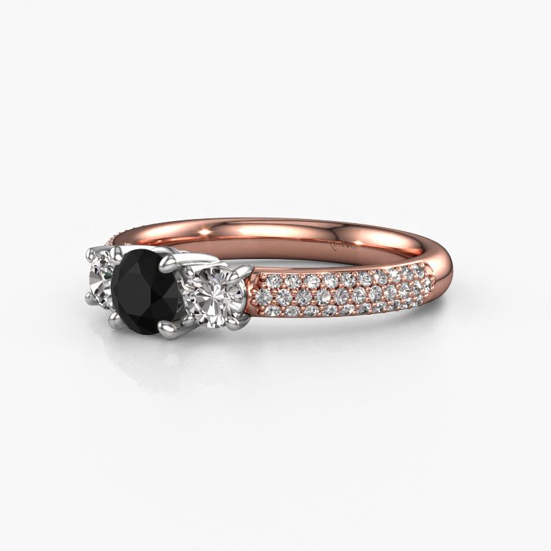 Image of Engagement Ring Marielle Rnd<br/>585 rose gold<br/>Black Diamond 1.27 Crt