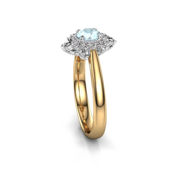 Image of Engagement ring Susan 585 gold aquamarine 5 mm