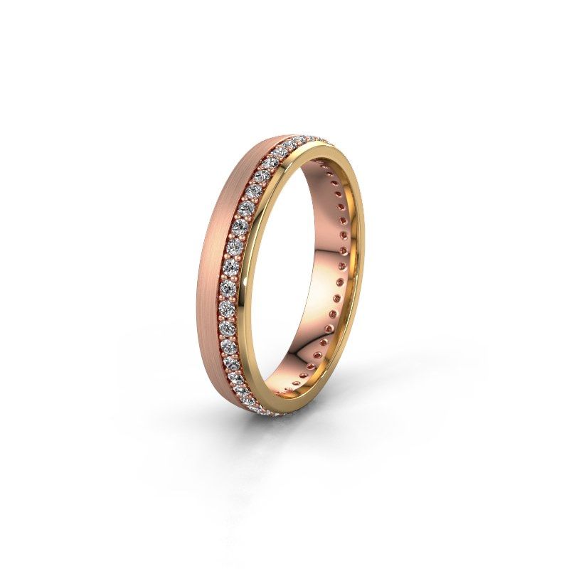 Afbeelding van Trouwring WH0303L24AM 585 rosé goud lab-grown diamant ±4x1.7 mm