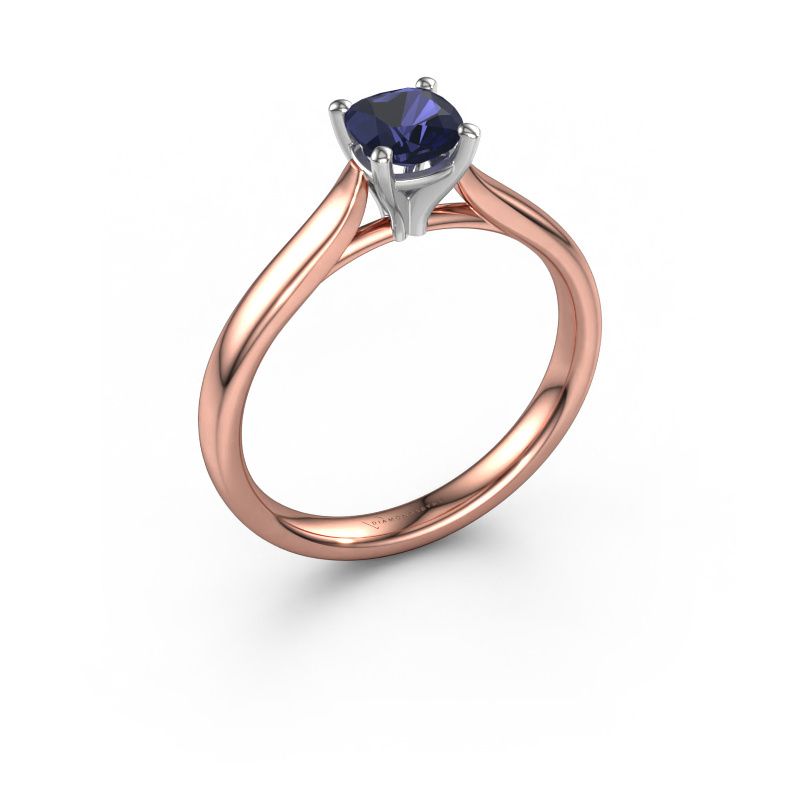Verlovingsring Mignon cus 1 585 rosé goud saffier 5 mm