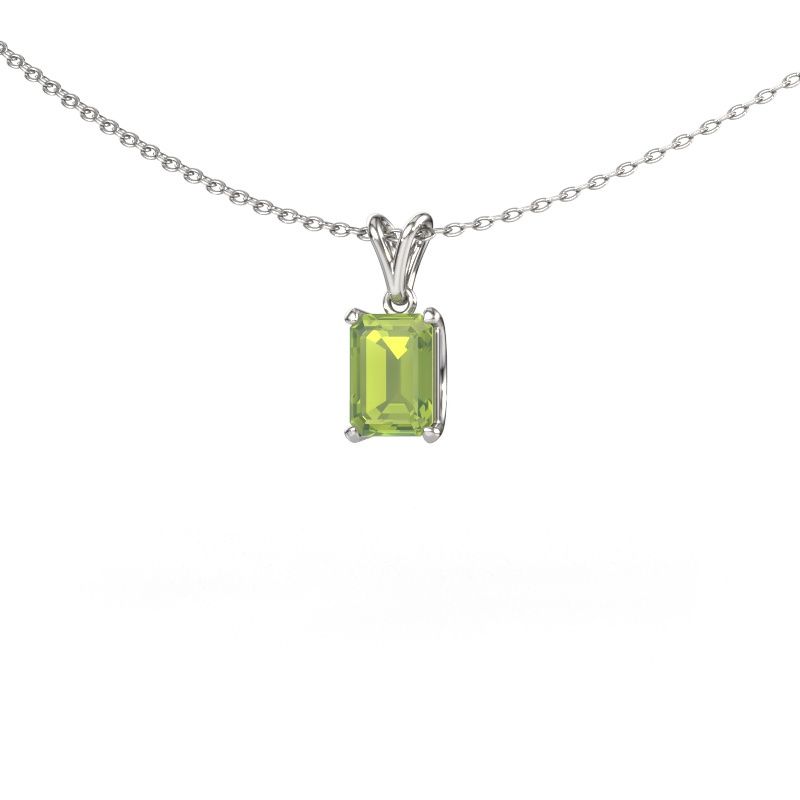 Anhänger Sam EME 950 Platin Peridot 7x5 mm